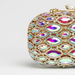 Mystic Amethyst - vibrant rhinestones Clutch