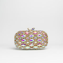 Mystic Amethyst - vibrant rhinestones Clutch