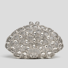 Peacock - Rhinestone Evening Bag