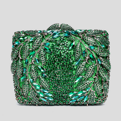 Emerald Dream - Green Rhinestone Clutch