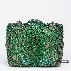 Emerald Dream - Green Rhinestone Clutch