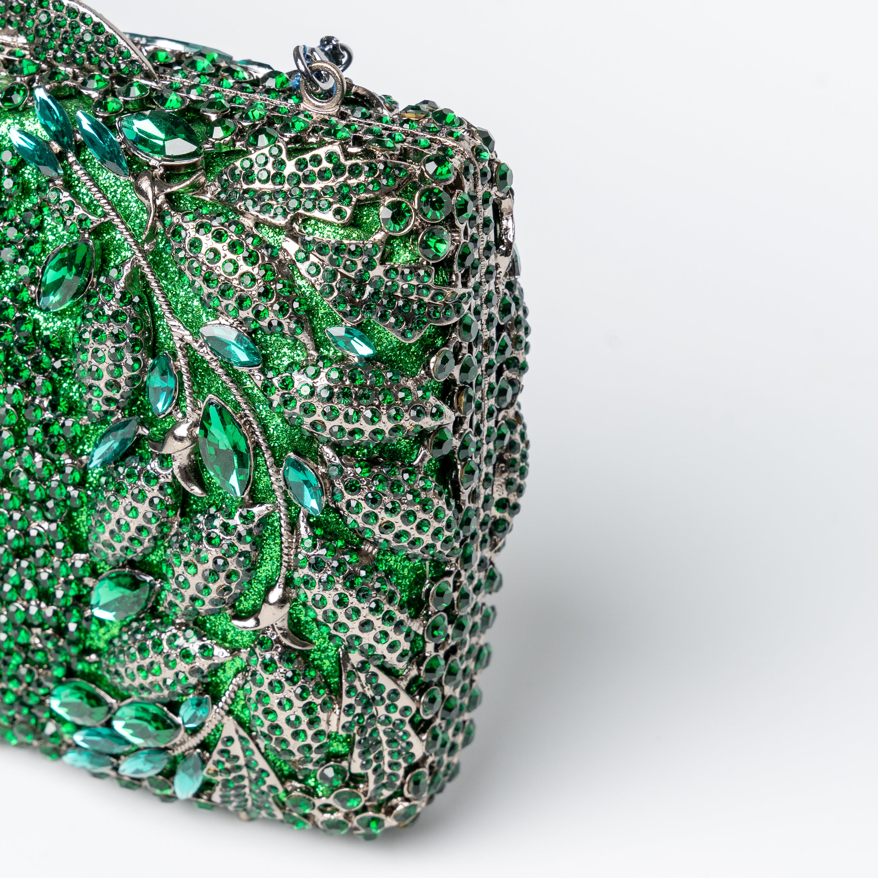 Emerald Dream - Green Rhinestone Clutch