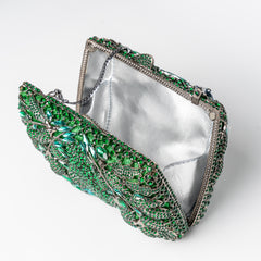 Emerald Dream - Green Rhinestone Clutch