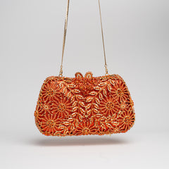 Fiery Aura - Orange Evening Bag