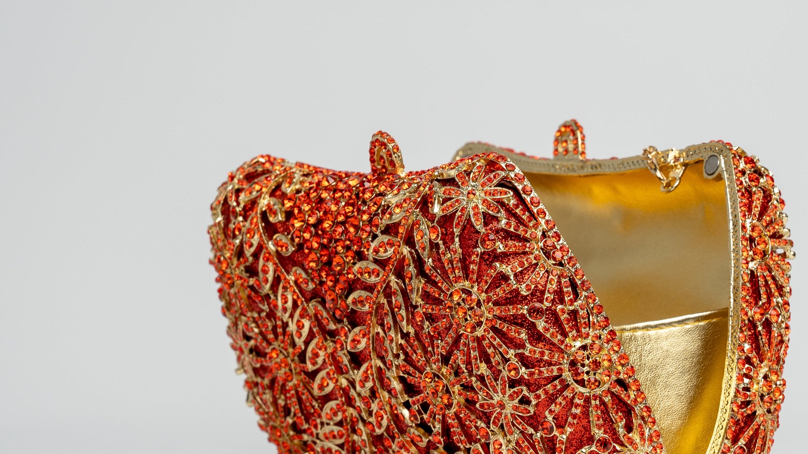 Fiery Aura - Orange Evening Bag