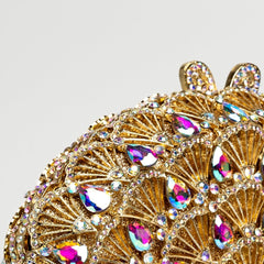 Peacock - Rhinestone Evening Bag