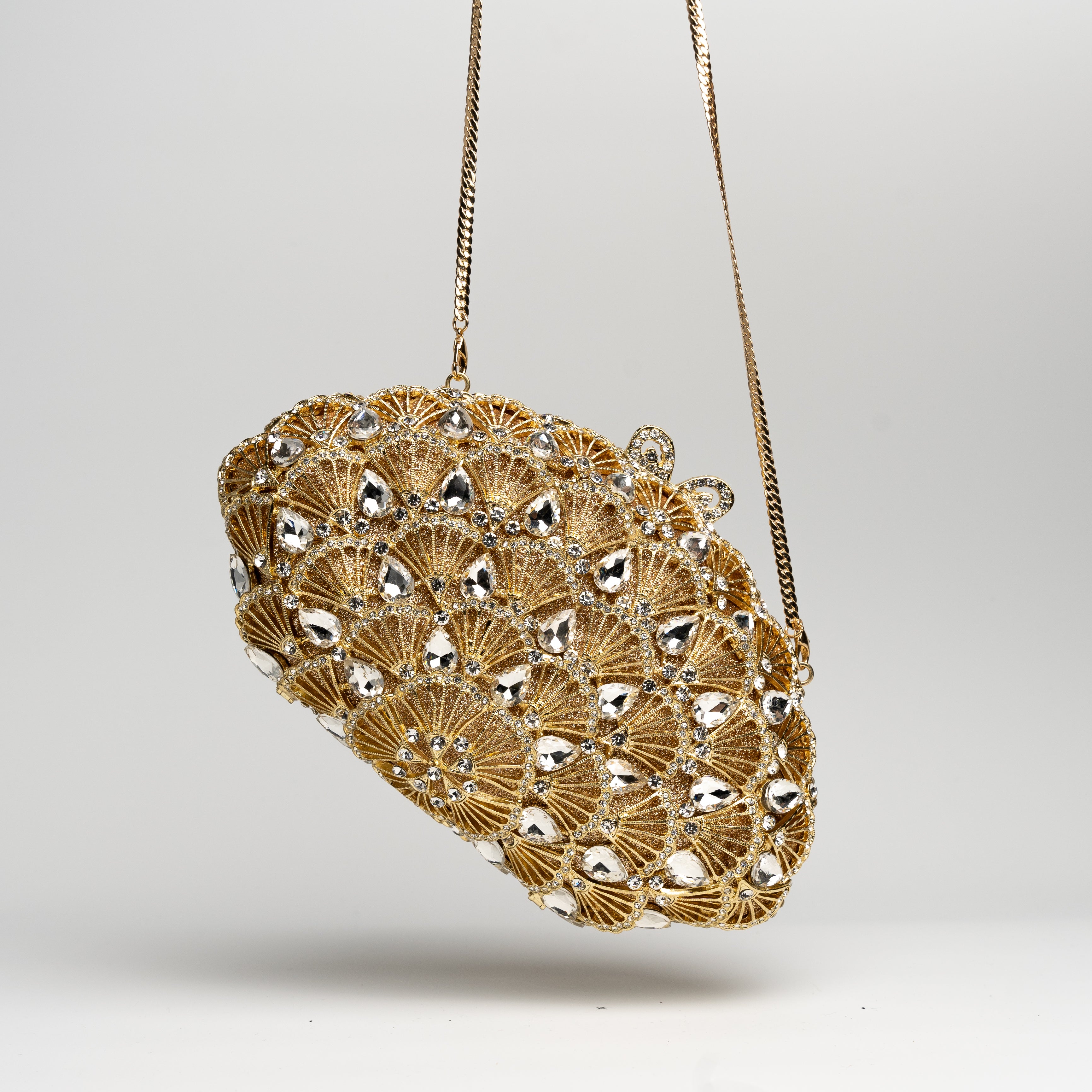 Peacock - Rhinestone Evening Bag