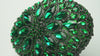 Treasure - Emerald Green Rhinestones Evening Bag